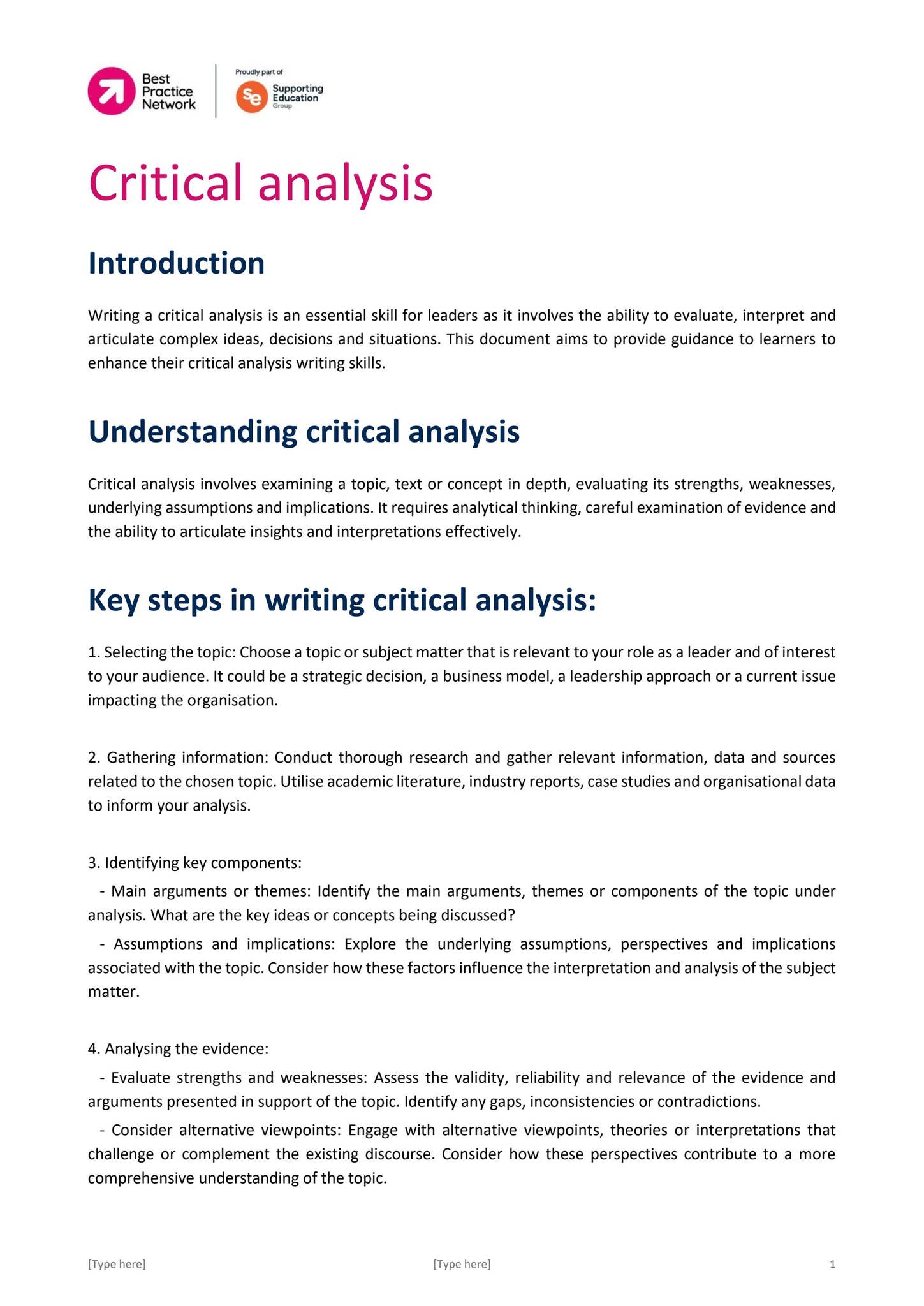 Critical analysis by Best-Practice-Network - Issuu