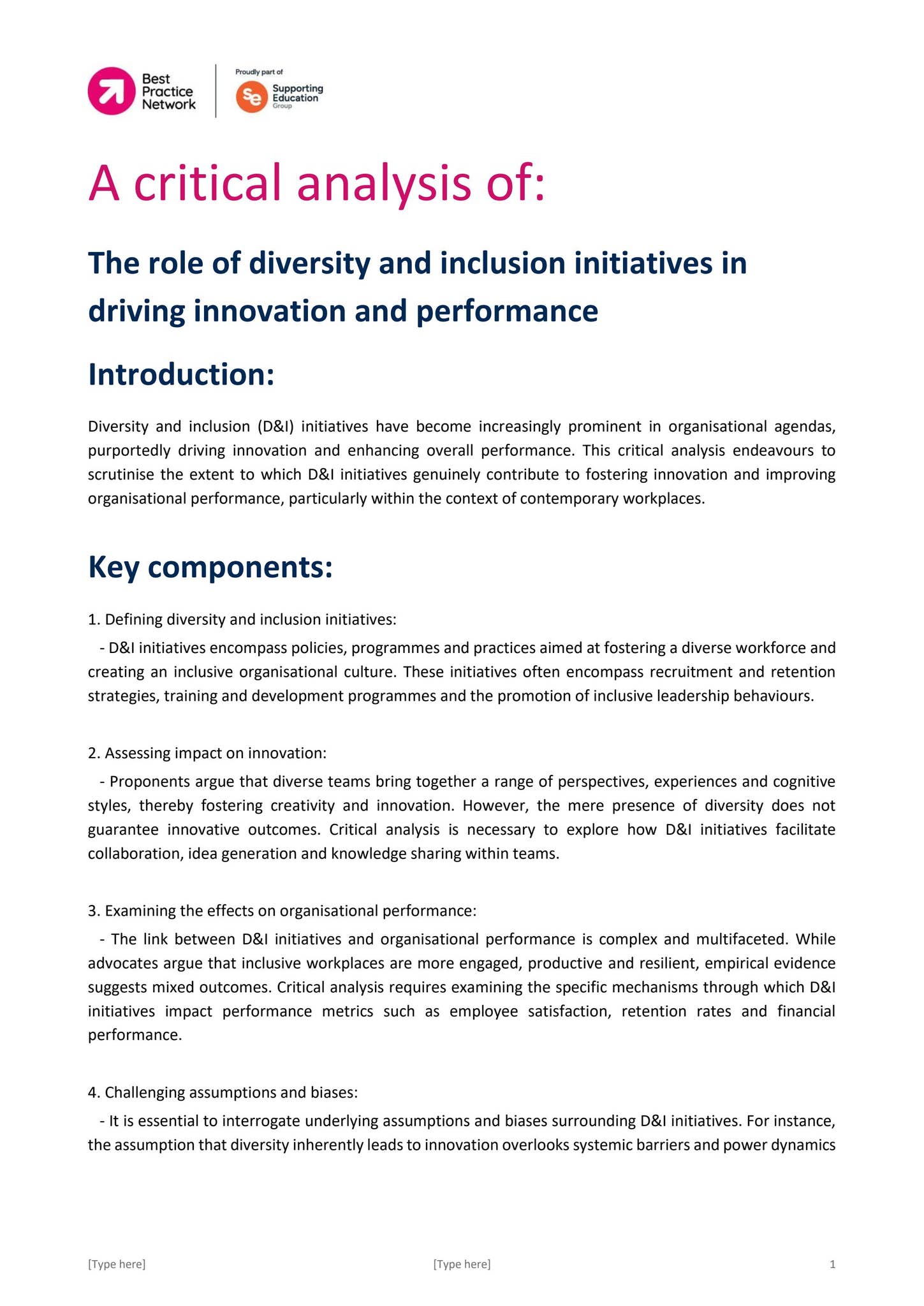 LP: Critical analysis - an example by Best-Practice-Network - Issuu