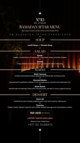 No10 Shisha and Cigar Lounge - Ramadan Iftar menu (1)