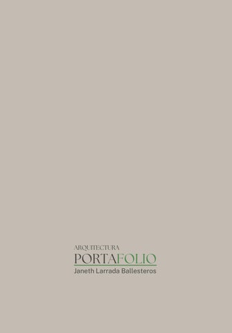Portafolio Arquitectura 2026