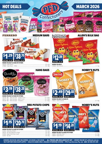 PFD Confectionery HOT Deals March 2026