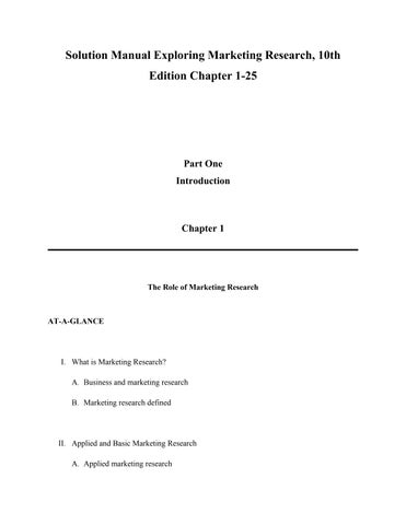 Solution Manual Exploring Marketing Research, 10th Edition Chapter 1-25