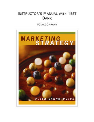 Test Bank For CDN ED Marketing Strategy 1st Edition Chapter 1-15
