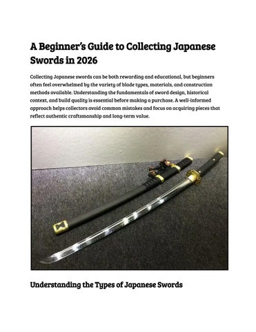 A Beginner’s Guide to Collecting Japanese Swords in 2026  (1)