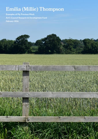 Emilia (Millie) Thompson - Examples of Previous Work
