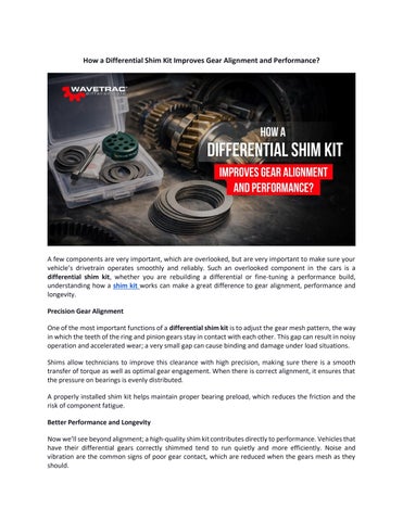 How a Differential Shim Kit Improves Gear Alignment and Performance (2)