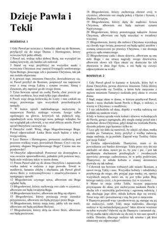 Polish - The Acts of Paul and Thecla