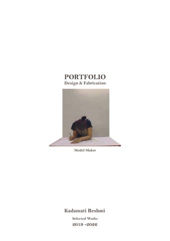 Portfolio -Model Maker-Kadamati Reshmi
