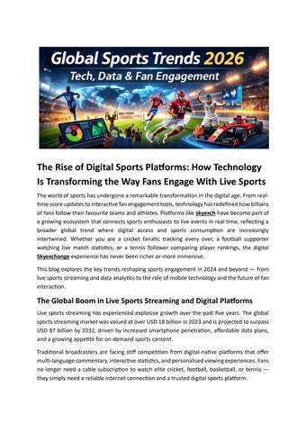 The Rise of Digital Sports Platforms