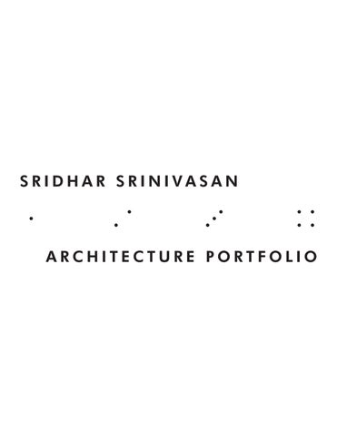 Sridhar Srinivasan Architecture Portfolio