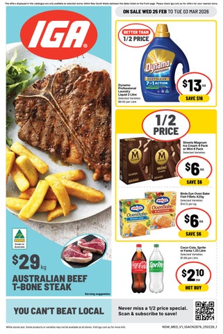 NSW - IGA Catalogue Plus (Mortdale, Paddington, North Sydney) 25.2.26