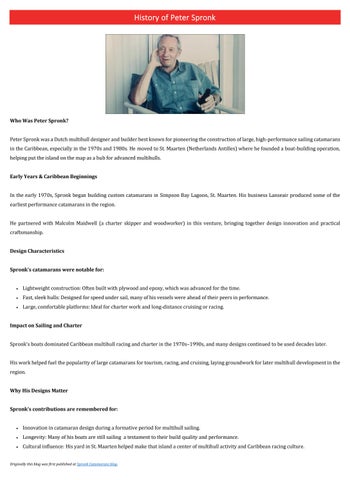 History of Peter Spronk