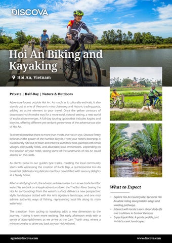 Discova Vietnam - Signature Experiences - Hanoi - Hoi An Biking and Kayaking