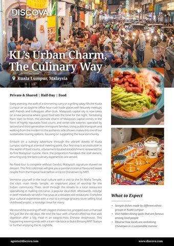 Discova Signature Experiences - Malaysia - Kuala Lumpur - An Indulgence into KL’s Urban Charm