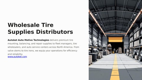 Wholesale Tire Supplies Distributors for Shops & Retailers