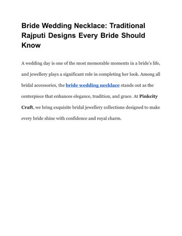 Bridal Rajputi Jewellery_ Royal Heritage Redefined