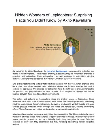 Hidden Wonders of Lepidoptera_ Surprising Facts You Didn’t Know by Akito Kawahara
