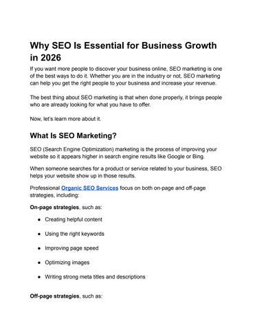 Why SEO Is Essential for Business Growth in 2026