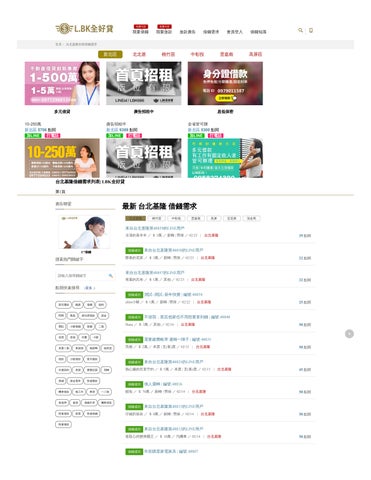 台北、基隆 – 第1頁借錢需求| LBK全好貸