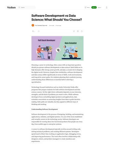 Software Development vs Data Science What Should You Choose