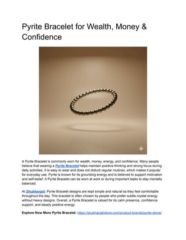 Pyrite Bracelet for Wealth, Money & Confidence
