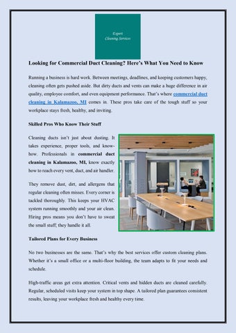 Looking for Commercial Duct Cleaning? Here’s What You Need to Know