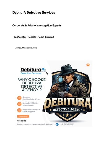 Reliable Private Investigator & Corporate Detective Services in Mumbai