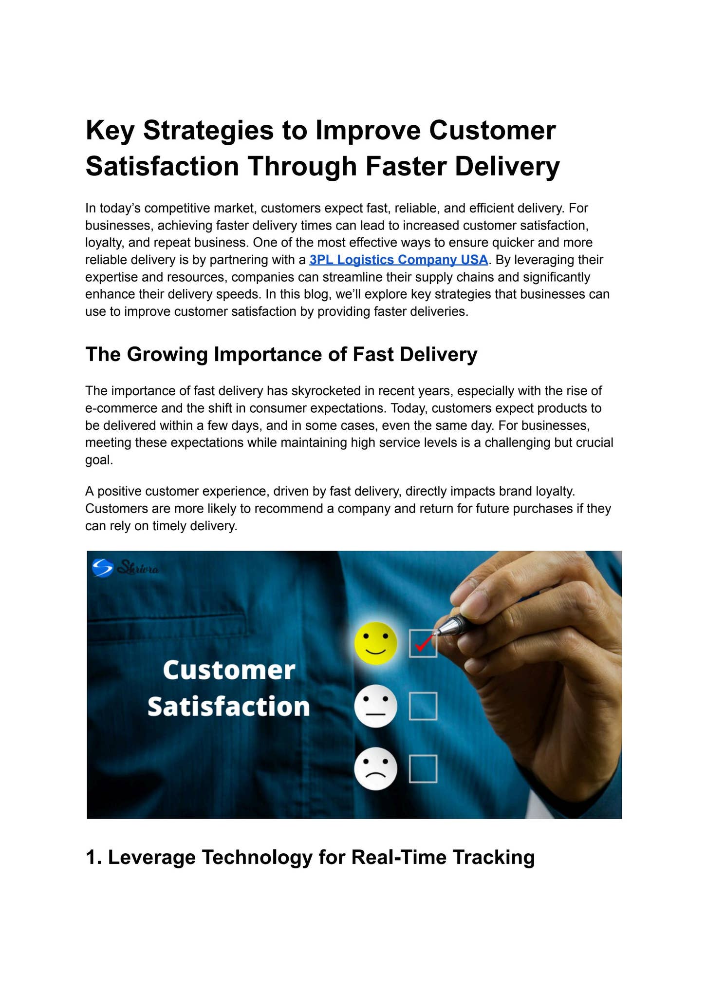 Key Strategies to Improve Customer Satisfaction Through Faster Delivery ...