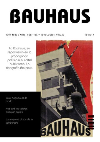 La Bauhaus, su repercusión en la propaganda política y el cartel publicitario. La tipografía Bauhaus