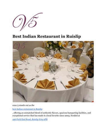 Best Indian Restaurant in Ruislip