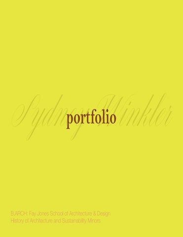 Sydney Winkler | Undergrad Portfolio