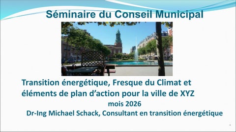 Projet de Proposition de séminaire municipal