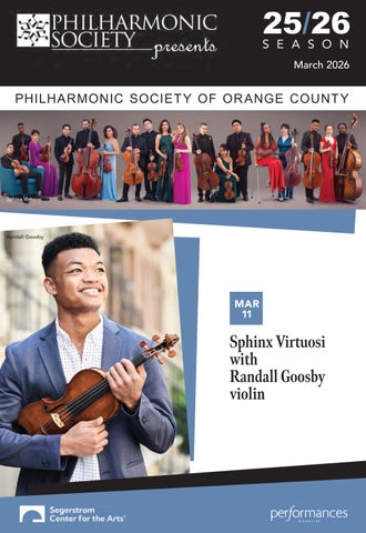 Performances Magazine | Segerstrom Center for the Arts, March 2026