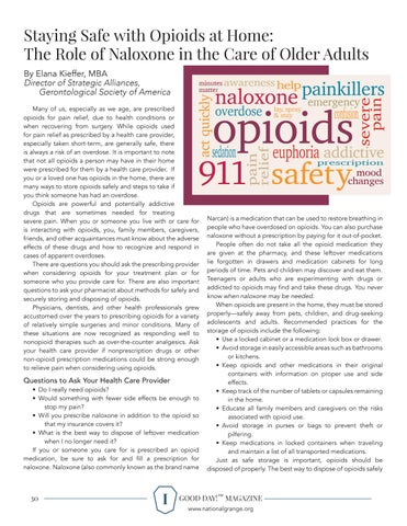 Opioid Safety and Older Adults in Rural America