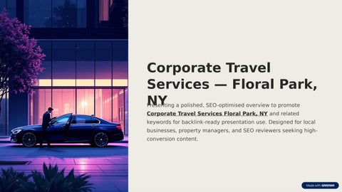 Corporate Travel Services Floral Park, NY | Airport Transfers, Hourly Car & Professional Chauffeur