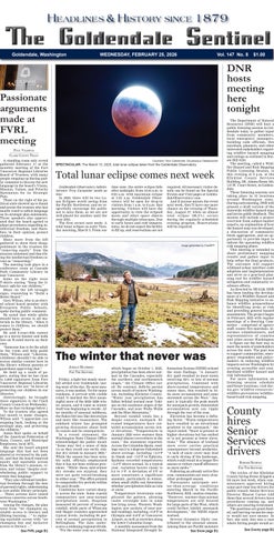 Goldendale Sentinel February 25, 2026