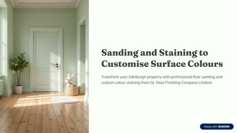 Floor Sanding in Edinburgh: Custom Sanding & Staining Solutions
