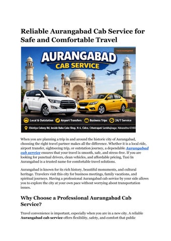 Aurangabad Cab Service