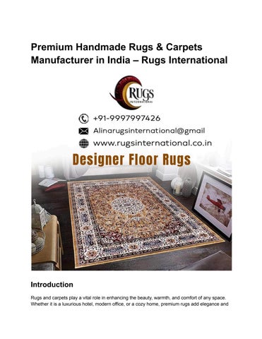 Premium Handmade Rugs & Carpets Manufacturer in India – Rugs International