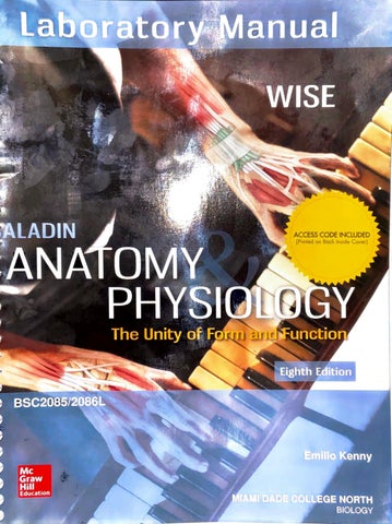 Solution manual Saladin Anatomy & Physiology - The unity of Form and Function 8th edition Eric Wise