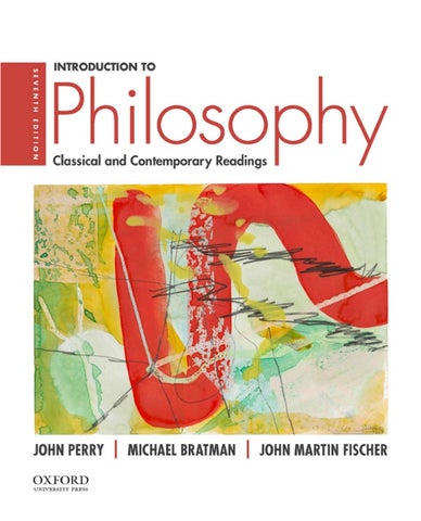 Introduction to philosophy  classical and contemporary readings  John Perry, Michael Bratman, John M