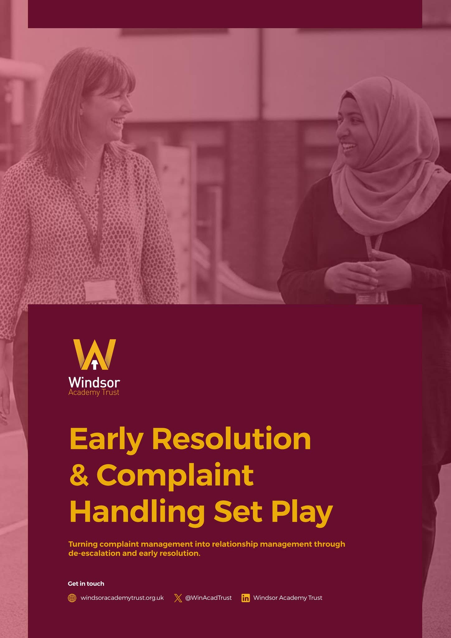 Early Resolution Early Resolution Complaint Handling Set Play by Windsor Academy Trust ...
