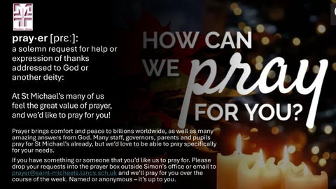 St Ms Prayer advert