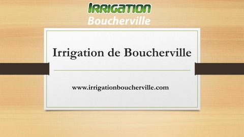Irrigation de Boucherville