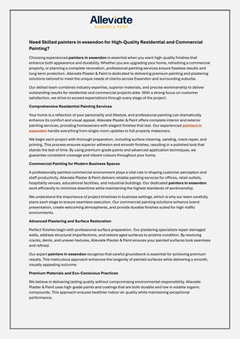 Need Skilled painters in essendon for High-Quality Residential and Commercial Painting