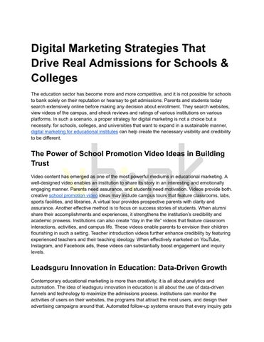 Digital Marketing Strategies That Drive Real Admissions for Schools & Colleges