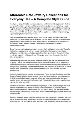 Sree’s Collection – Affordable Jewelry for Daily Wear & Elegant Bridal Style