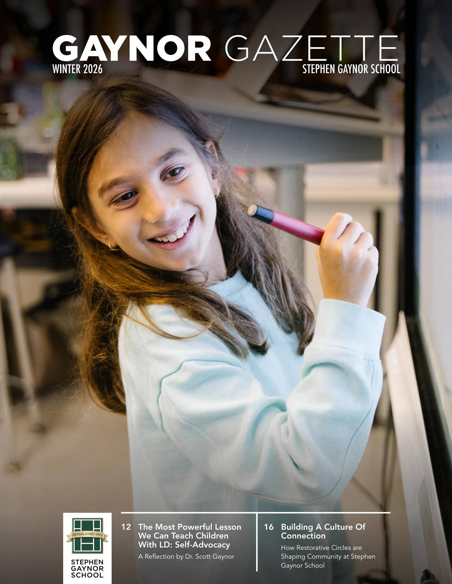 Stephen Gaynor School Gazette - Winter 2026 by Stephen Gaynor School ...