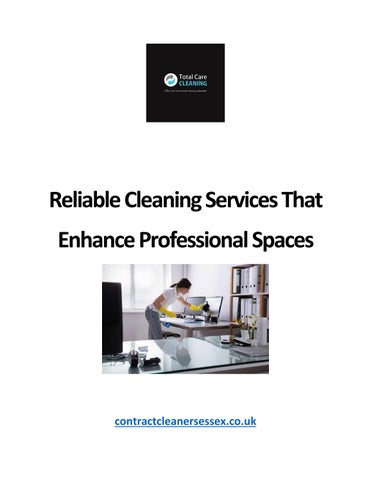 Commercial Cleaning Essex