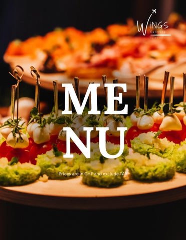 Wings Catering Menükarte